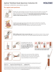 Aptima® Multitest Clinician Vaginal Collection Guide