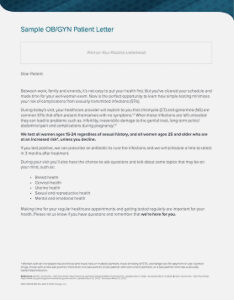 adult patient letter